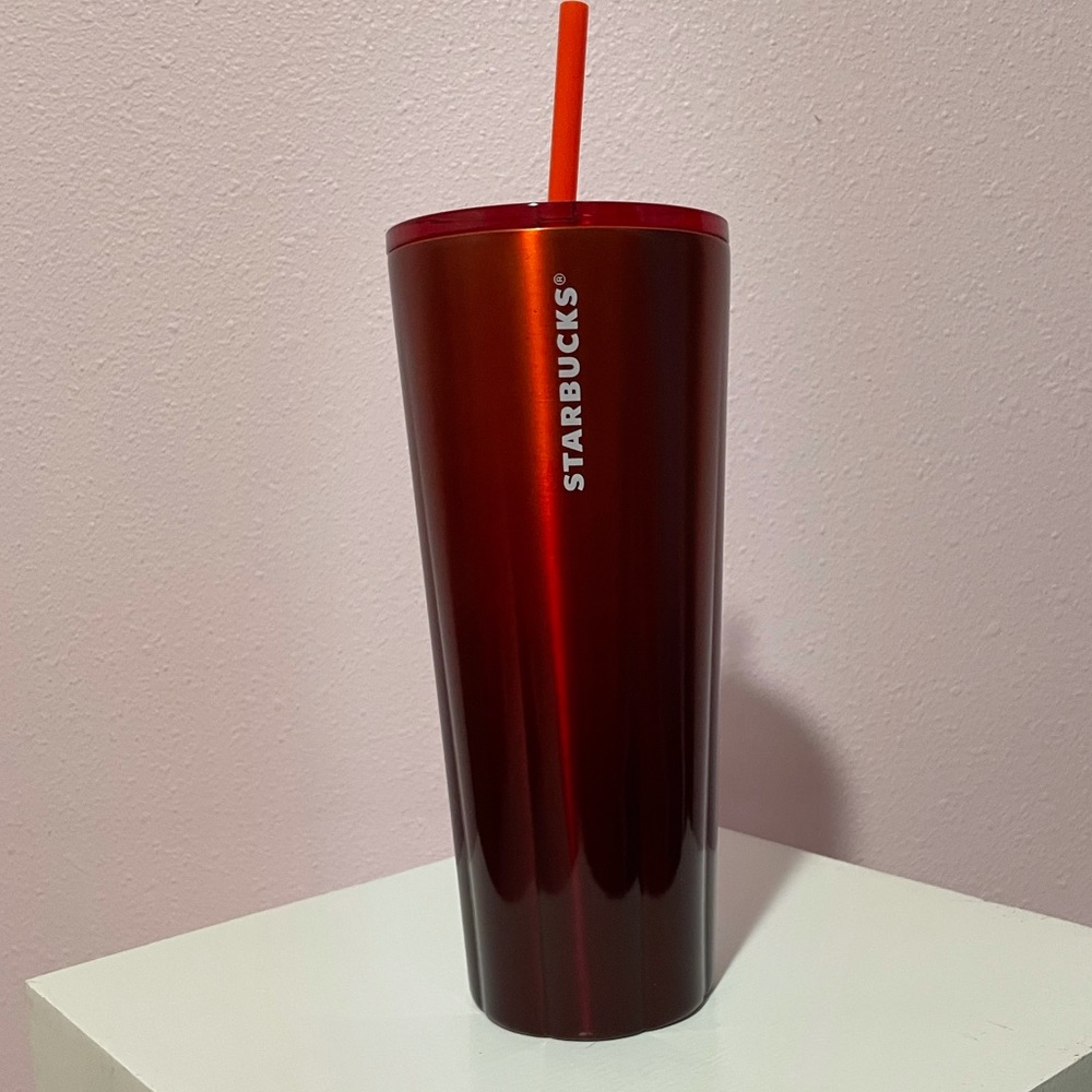 Starbucks Christmas Holiday 2020 Red Puffy Stainless Steel Tumbler 24 oz - NEW